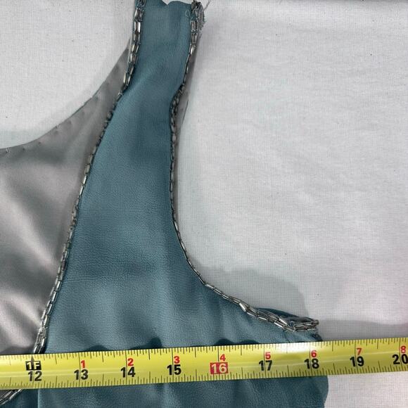 Adriana Papell Women's sz 10 Fishscale Beaded Cocktail NYE Holiday Party Dress - Picture 9 of 12